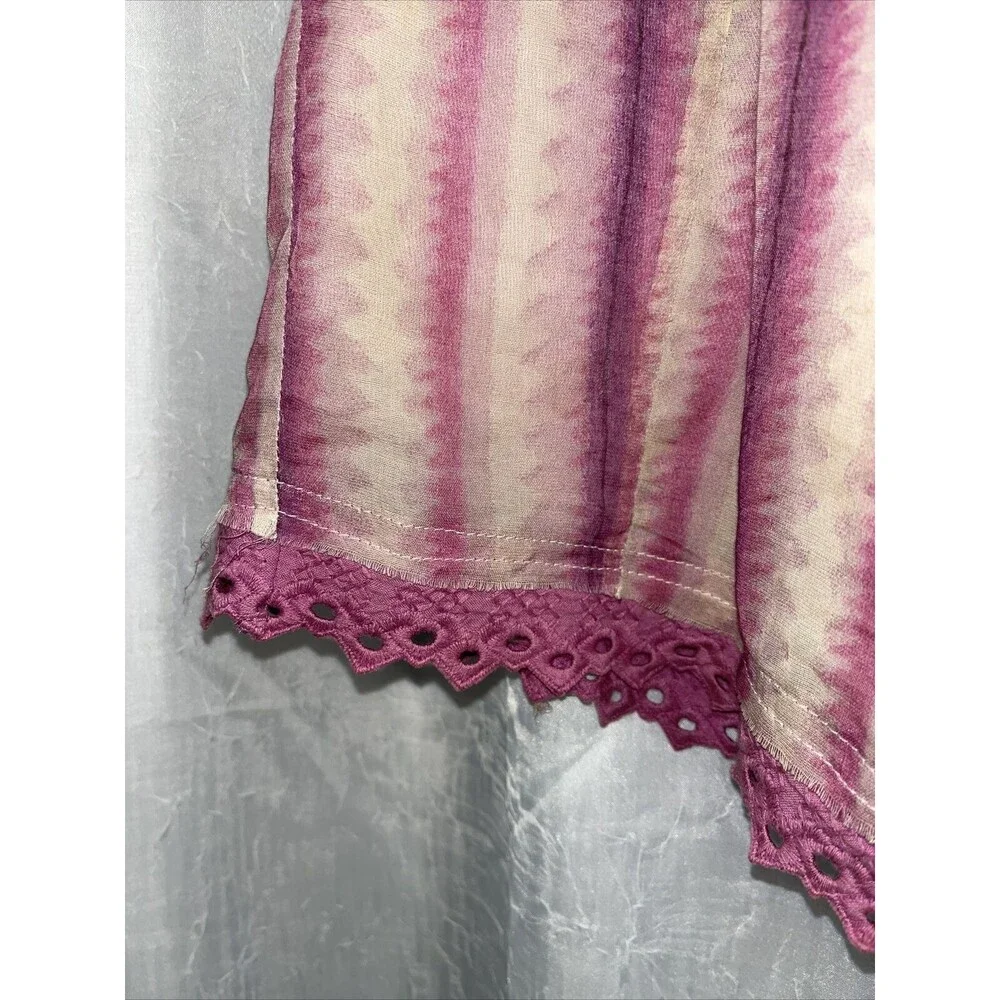 Free People Women's Skirt Lavender & Tan Pleated Size 2